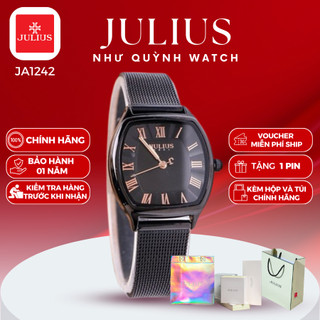 Đồng hồ nữ ja-1242 julius hàn quốc size mặt 2,8cm dây thép mặt oval