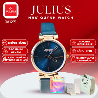 Đồng hồ nữ julius ja-1271 hàn quốc mặt size 3cm dây da