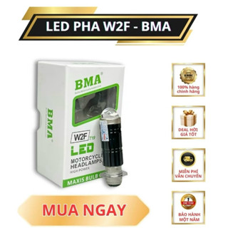 Đèn Pha Bi Cầu W2F BMA - 30W Chân Bóng M5 Cos Trắng Pha Trắng Lắp Dream, Wave Nhỏ, Fu1 , sirus 50  (Bảo Hành 12 Tháng)