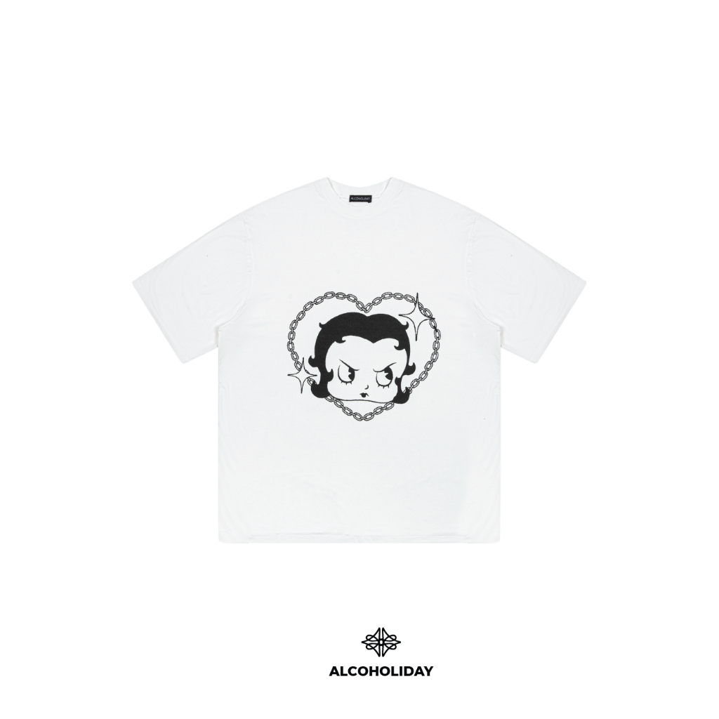 ALCOHOLIDAY - Áo thun tay lửng form rộng in hình Betty Boop chất thun lụa dẻo BETTY TEE