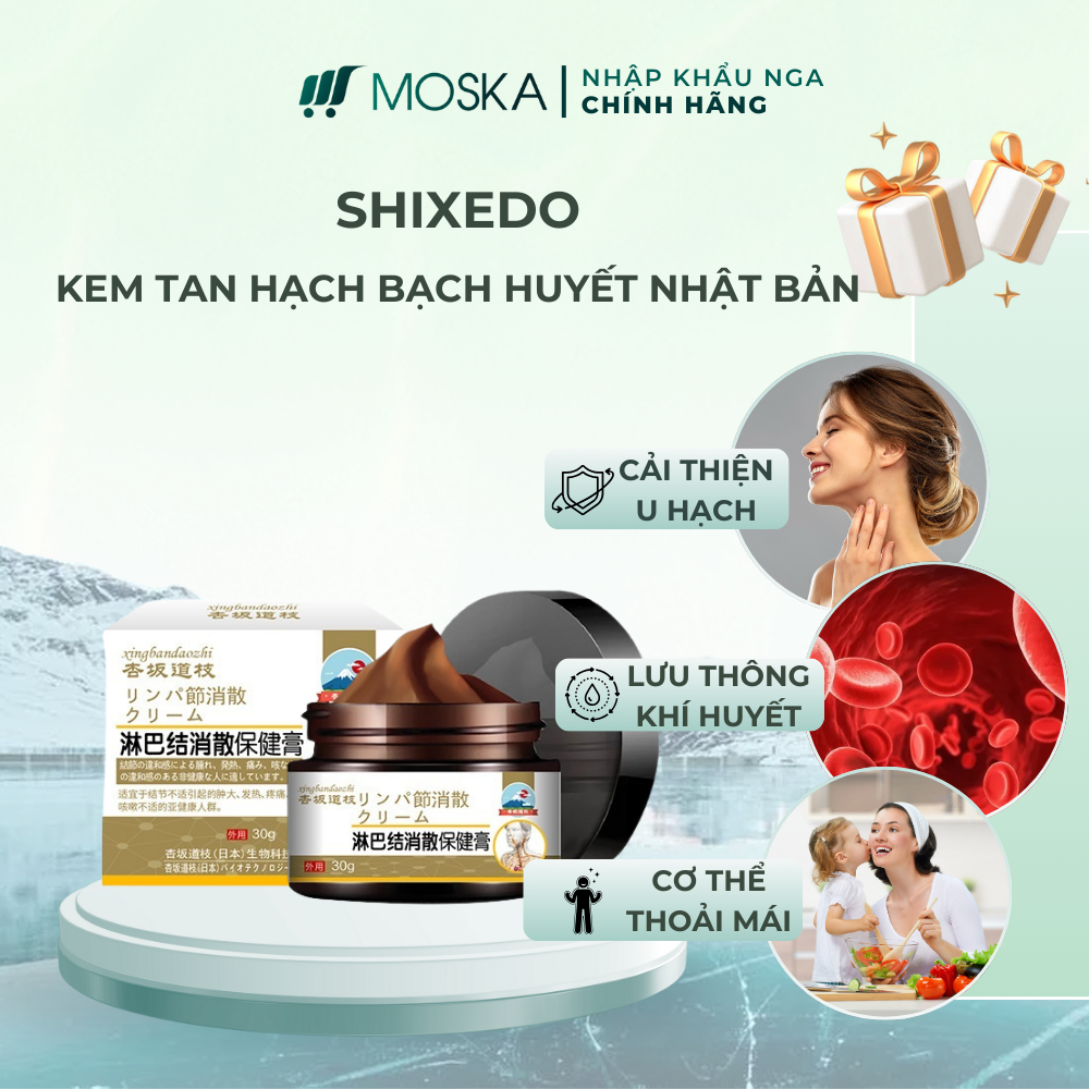 Kem tan hạch bạch huyết SHIXENDO Nhật Bản Giảm U Hạch, Giảm Sưng, Giảm Đau