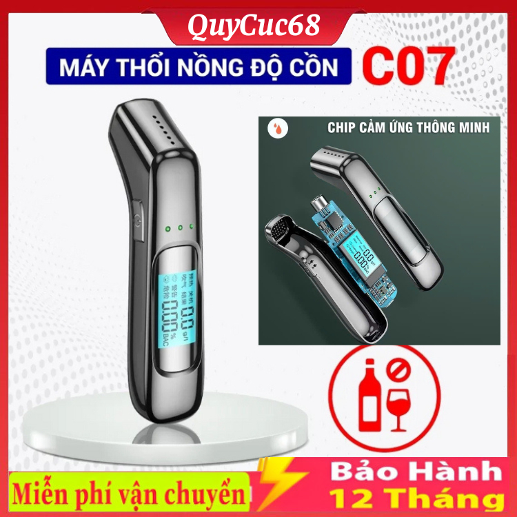 Máy Đo Nồng Độ Cồn C07 An Toàn Tuyệt Đối Trên Đường Bằng Cách Đo Nồng Độ Cồn Chính Xác chỉ trong 3 Giây