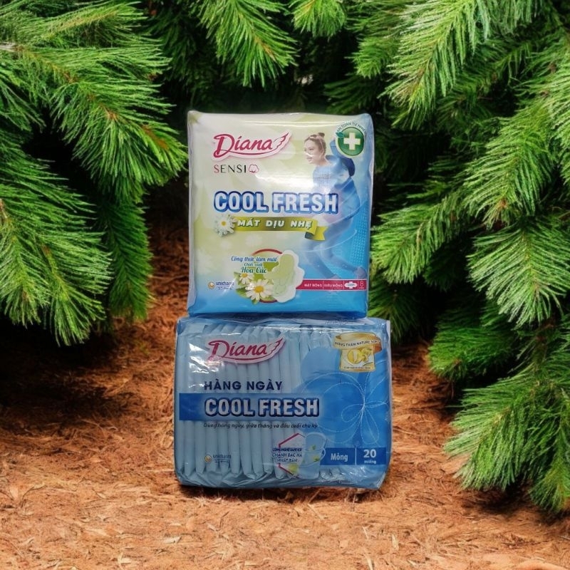 Bộ Đôi BVS Diana Sensi Cool Fresh Mát Dịu 8M + Diana Hàng Ngày Cool Fresh 20M