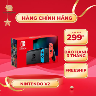 Máy Nintendo Switch V2 Hack Like New Tặng Kèm Thẻ Nhớ 128GB Bảo Hành 3 Tháng