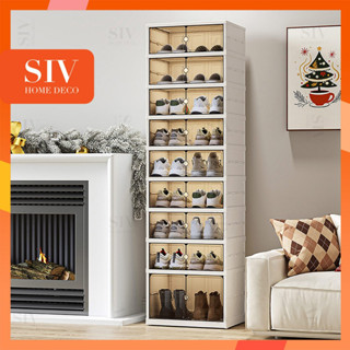  SIV Tủ giày gấp gọn hộp đựng giày trong suốt 3-9Tầng Có thể đặt ủng 