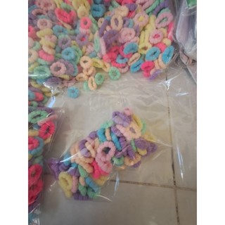 Túi 100 dây cột tóc mix màu cho bé gái (từ 10 set giá còn 8,9k 1 set)
