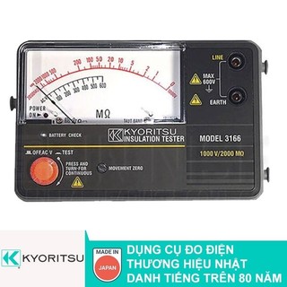 Đồng hồ đo điện trở cách điện KYORITSU 3166 (1000V/2000MΩ)