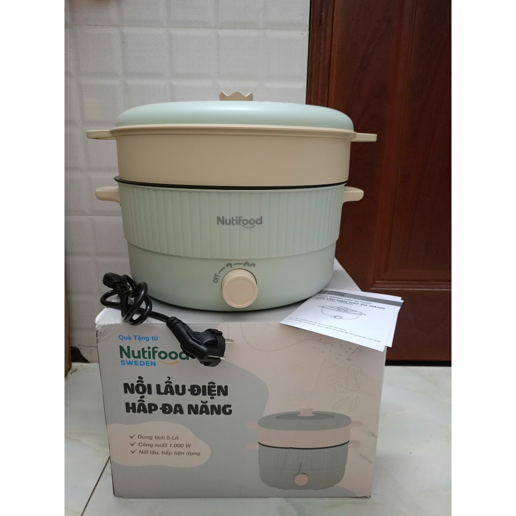 Green cook-Nồi lẩu điện đa năng green cook 1.6L/2L/4L/5L- quà tặng Nutifood