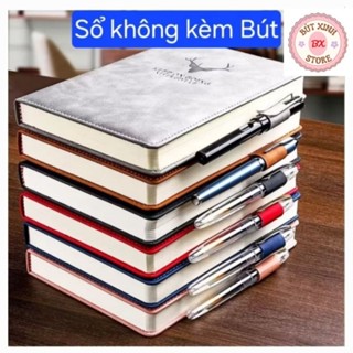  SỔ TAY GHI CHÉP BÌA DA HƯƠU A5 SỔ KẺ NGANG A5 200 360 TRANG 