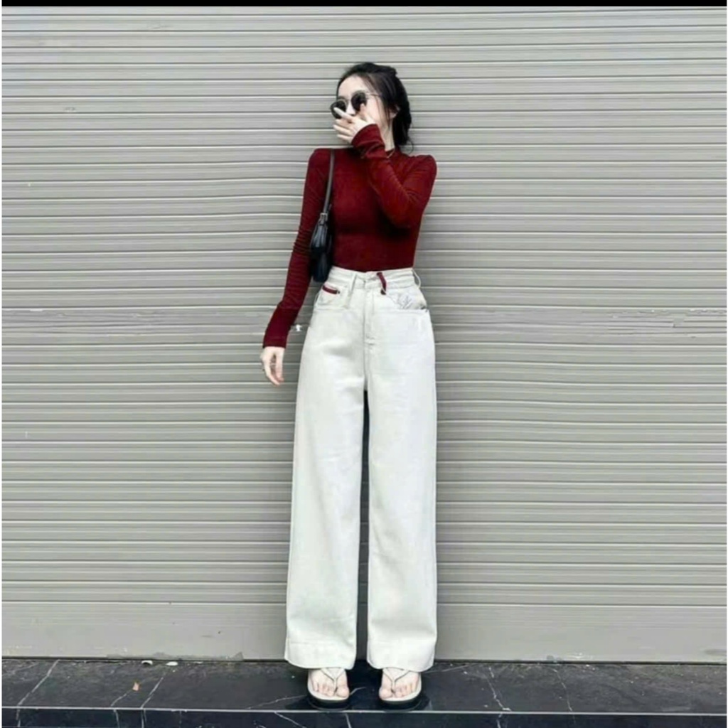 Quần Jean Trắng, Quần Trắng Mĩ Sọc Đỏ, Quần Trắng Xuông