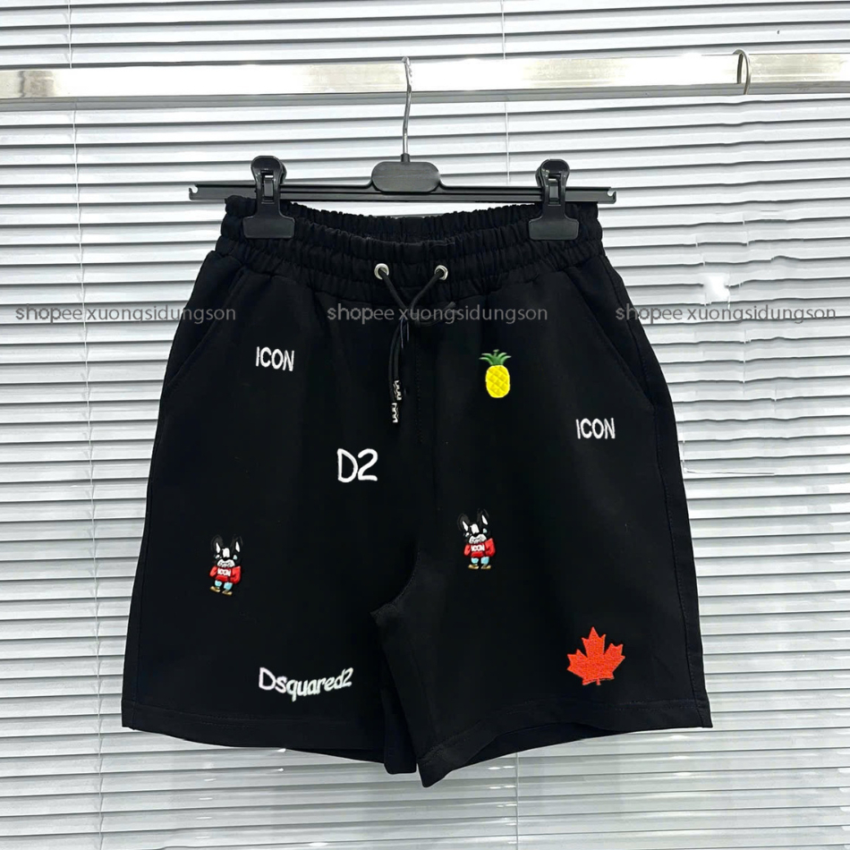Quần Short DSQ ICON Stick nam nữ, quần đùi icon dsq stick hot trend boy phố
