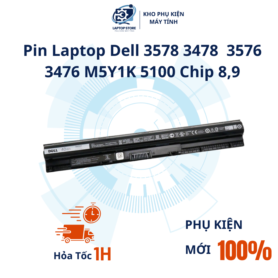 Pin Laptop Dell Vostro 3578 3478 Dell Inspiron 3576 3476 M5Y1K 5100 Đời 2018
