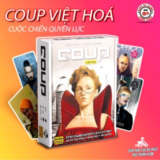 Bài COUP Việt Hóa bản CAO CẤP, Trò chơi Board Game Cuộc Chiến Quyền Lực nhập vai hấp dẫn