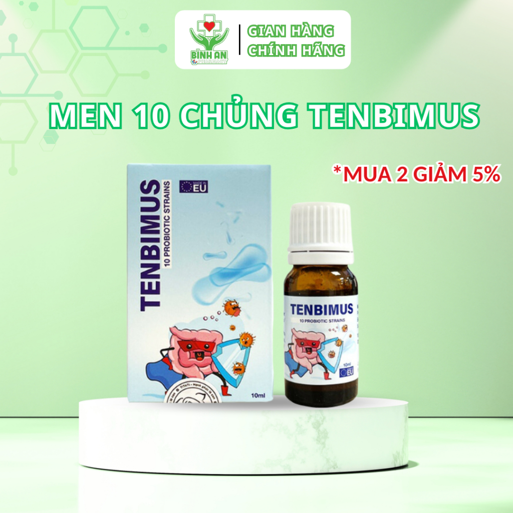 [DATE MỚI] Men vi sinh Tenbimus cho trẻ sơ sinh CHÍNH HÃNG từ châu Âu (10ml) - NT Bình An