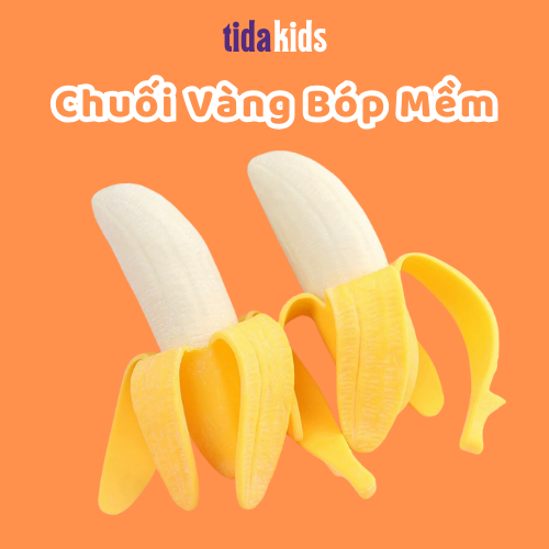 🍌 Chuối Vàng Bóp Mềm ⚡ HOT TREND – Squishy Mochi 🍌 Đồ Chơi Xả Stress, Cực Cute 🎉