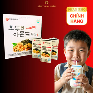 Sữa Hạt Óc Chó Hạnh Nhân Đậu Đen Ít Đường Hàn Quốc Kor Milk Thùng 16 Hộp x 190ml