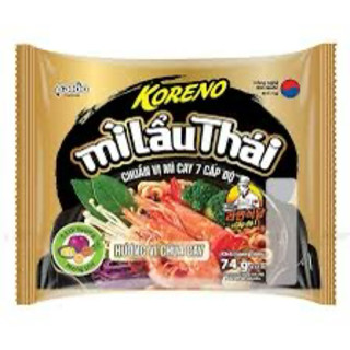 Combo 10 Gói Mì Lẩu Thái Koreno 74 Gam – Hương Vị Chua Cay Đậm Đà, Mì Ăn Liền Ngon Tiện Lợi