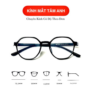  Gọng kính cận lục giác nhựa dẻo gọng thời trang nhiều màu- có thể thay tròng cận loạn 