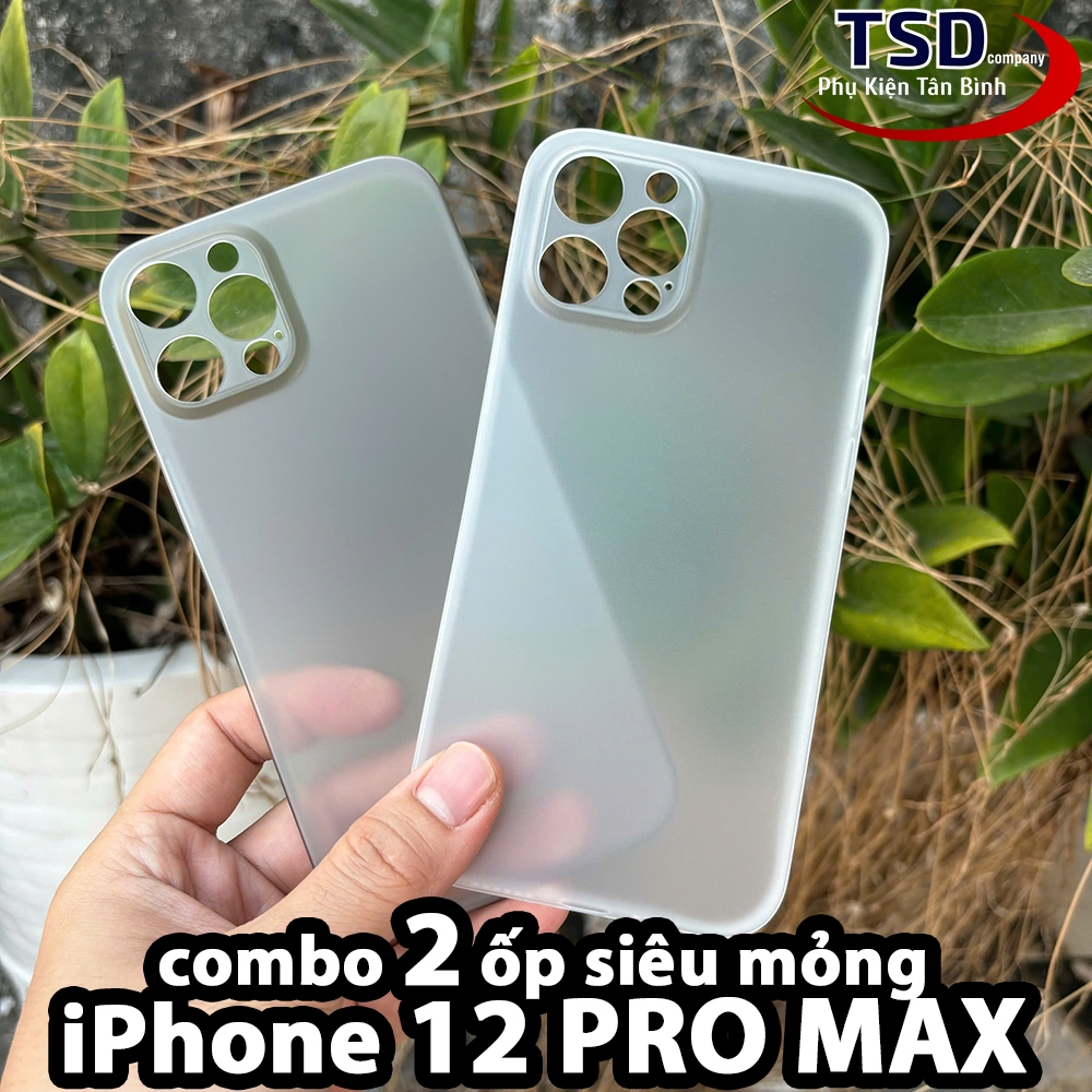 Combo 2 Ốp Lưng Trong Nhám Unibody iPhone 12 PRO MAX Siêu Mỏng