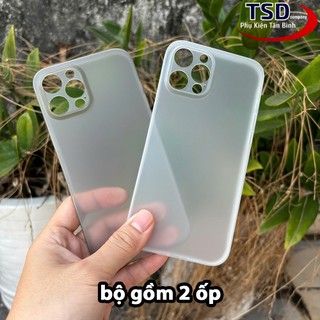 Combo 2 Ốp Lưng Trong Nhám Unibody iPhone 12 PRO MAX Siêu Mỏng