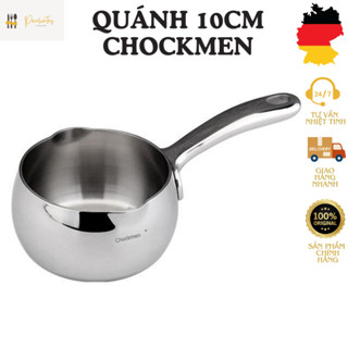 Quánh inox 10cm, quánh inox CHOCKMEN CKM323, quánh 10cm, xoong nấu bột, nồi nấu đồ ăn dặm, nồi bé