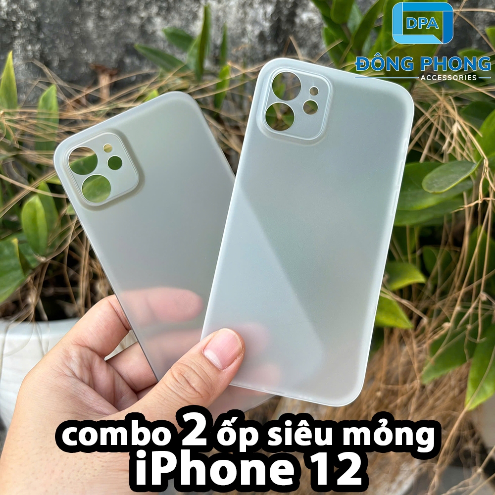 Combo 2 Ốp Lưng Trong Nhám Unibody Siêu Mỏng Cho iPhone 12