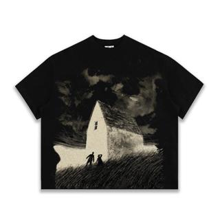 { New version ] Áo Thun Oversize Form Boxy" Đêm Giông Tố" Cotton 100%- Local Brand THE SLICK WAY UNISEX