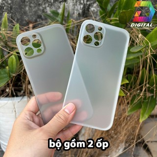 Combo 2 Ốp Lưng Trong Nhám Unibody iPhone 12 PRO MAX Siêu Mỏng