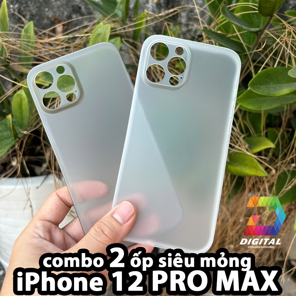 Combo 2 Ốp Lưng Trong Nhám Unibody iPhone 12 PRO MAX Siêu Mỏng