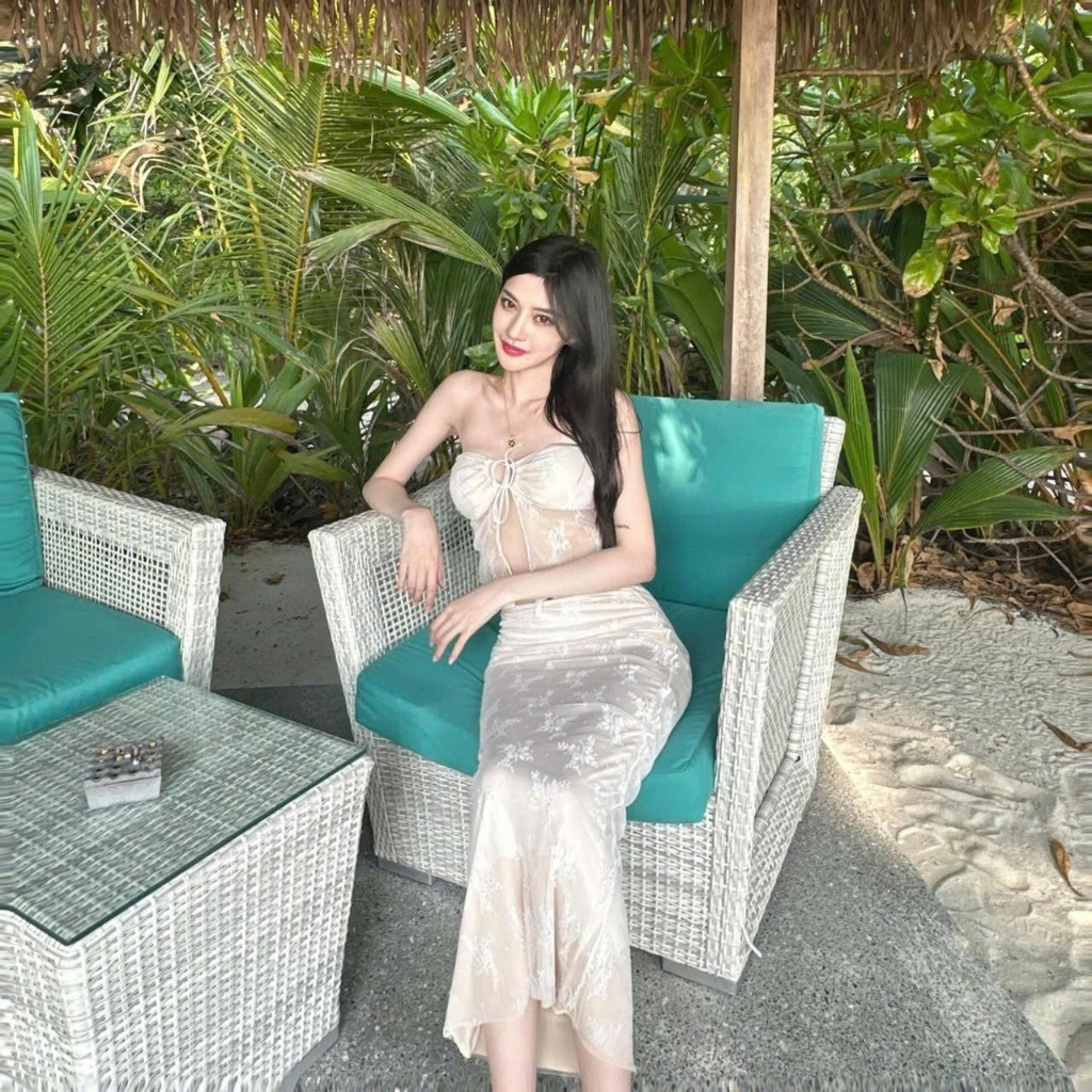 [BKN 062] Bikini đồ đi biển set REN HOA có mút phối váy đuôi cá dài nữ tính HÀ BIKINI | BigBuy360 - bigbuy360.vn