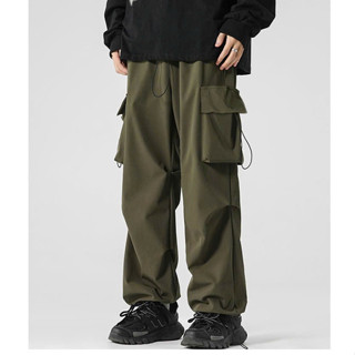 Quần ống rộng kaki dù nam nữ RapViet phong cách quần ống suông dáng quần túi hộp