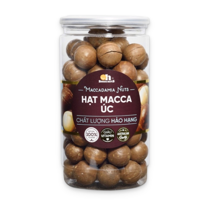 Hạt Macca nứt vỏ Úc Hộp 500g