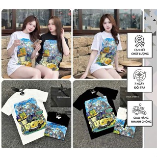 Áo Phông Cho Nam Nữ Dsquared2 Họa Tiết in hình cây dừa Cực Sắc Nét Đẹp 2 Màu Trắng Đen hot 2025,