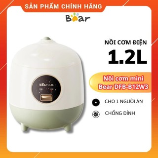  Nồi Cơm Mini Bear DFB-B12W3 Lòng Nồi Men Sứ Trắng Dung Tích 1,2L Cho 1 Người Ăn 