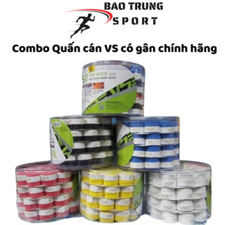 COMBO 10-20-30 Quấn Cán Vợt VS Có Gân Cá VG002 Cuốn Cán Cầu Lông,Tenis,Bóng bàn,Pickelball Êm Ái