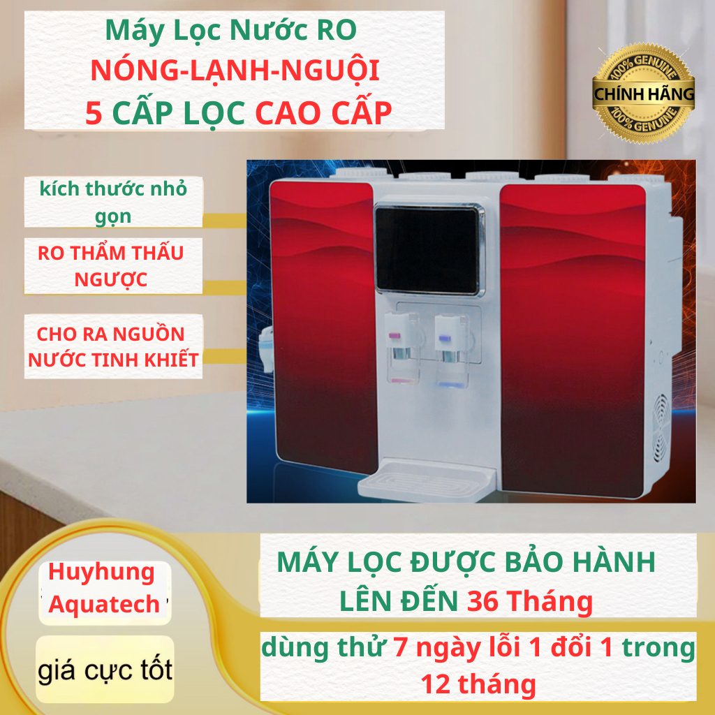 Máy lọc nước RO 5 cấp nóng-lạnh-nguội treo tường để bàn