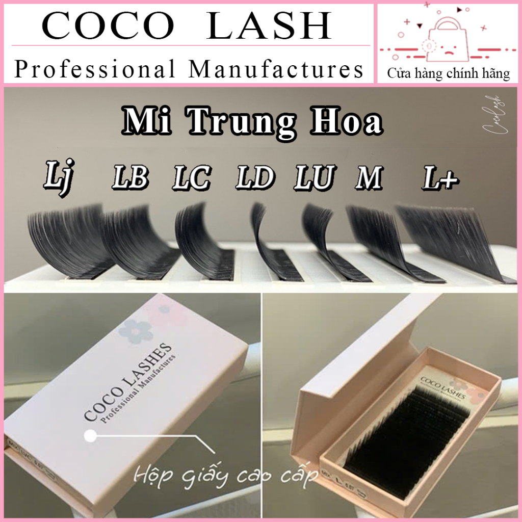  Mi Trung Hoa Douyin Cong LJ LB LC LD LU M L Li LVC Sợi 0.07 Mix 8mm-15mm COCO LASH 