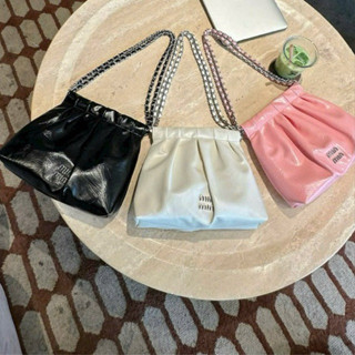 Túi xách da bóng nữ dút miệng đeo chéo kẹp nách min min