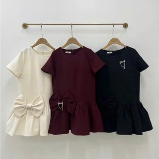 Váy bầu  nơ xinh cộc tay coa tag chữ