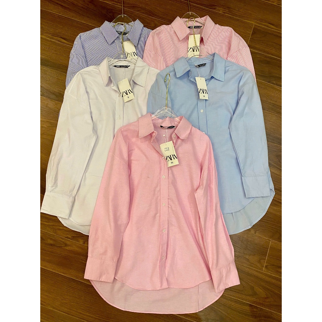 Áo sơ mi nữ Zar hồng  - Chất Oxford Linen cao cấp, form rộng giấu quần, nhẹ nhàng, nữ tính | BigBuy360 - bigbuy360.vn