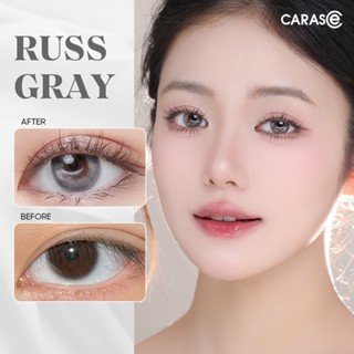 Kính áp tròng khoá ẩm 8H 3 Tháng Màu Xám CARASE, Lens cận RUSS GRAY (1 bên mắt)