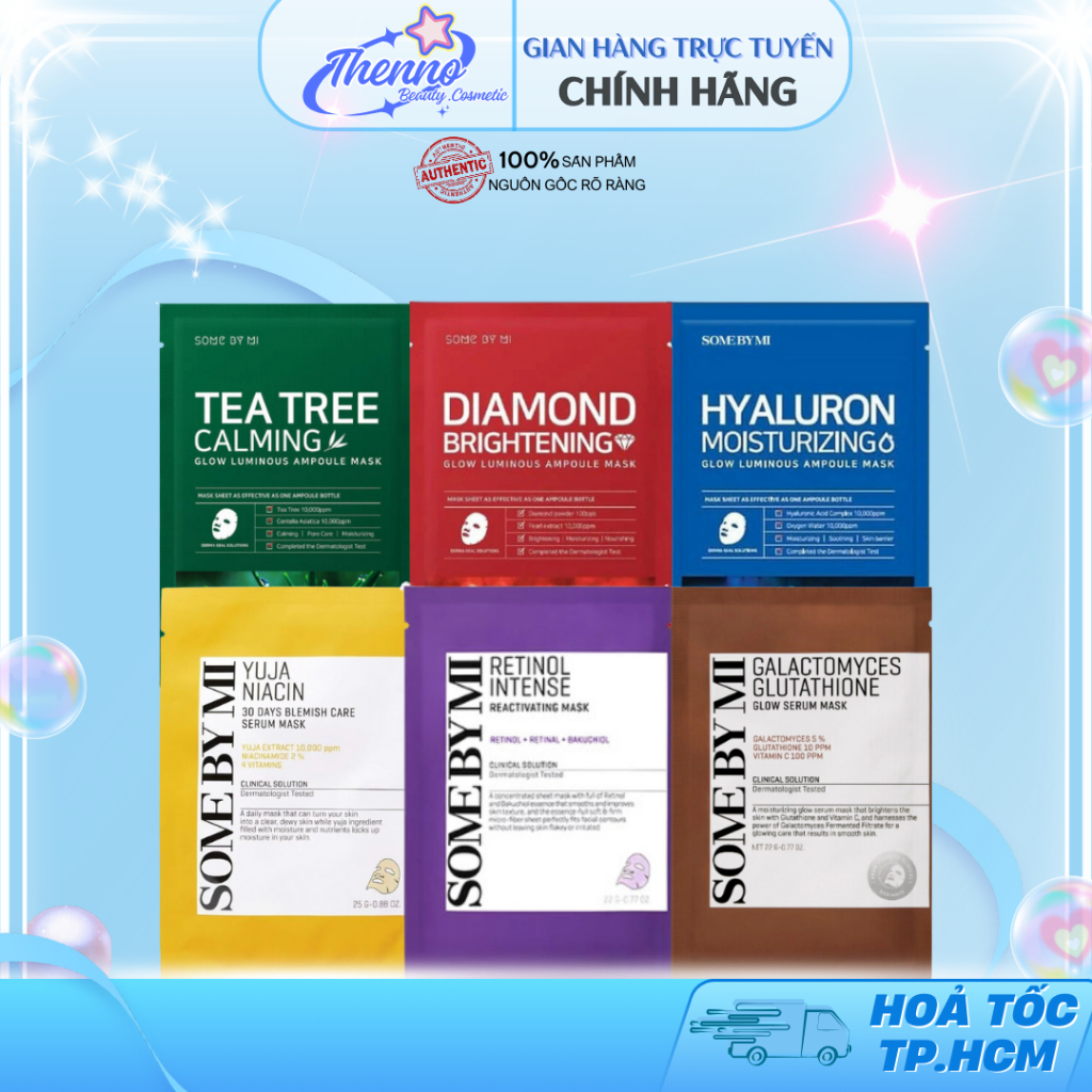 Mặt Nạ Dưỡng Sáng Phục Hồi Cao Cấp Some By Mi Glow Luminous Ampoule Mask 25g Hàn Quốc