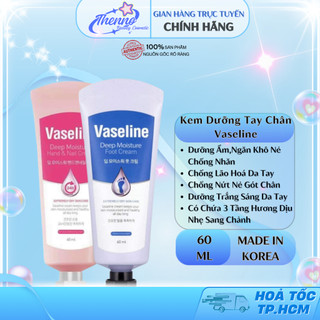  Kem Dưỡng Da Tay & Da Chân Cấp Ẩm Da Vaseline Deep Moisture Hand & Nail Foot Cream 60ml Hàn Quốc 