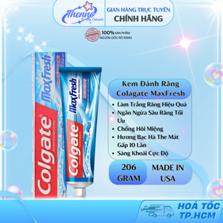 Kem Đánh Răng Colgate MaxFresh Hương Bạc Hà The Mát- 206gr USA