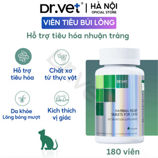 Viên tiêu búi lông hỗ trợ tiêu hóa nhuận tràng cho mèo DrVET