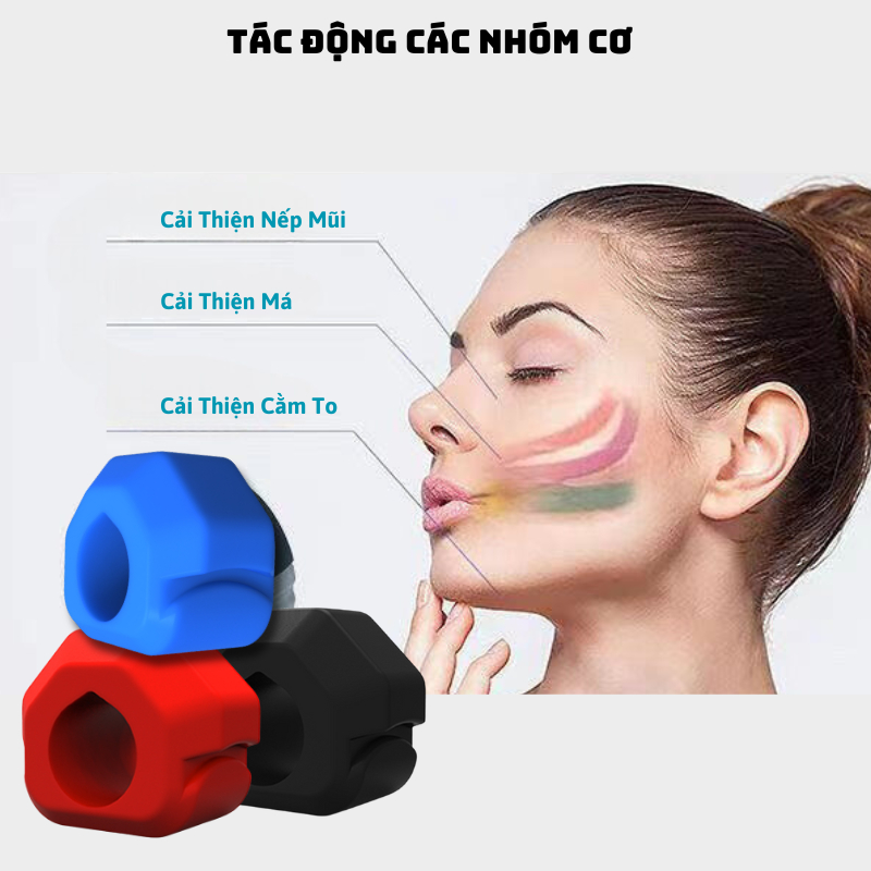 Dụng cụ bóng tập cơ hàm chewing, mewing, cải thiện mặt nọng/lệch chất liệu Silicon Gel [SPORTPLUS]