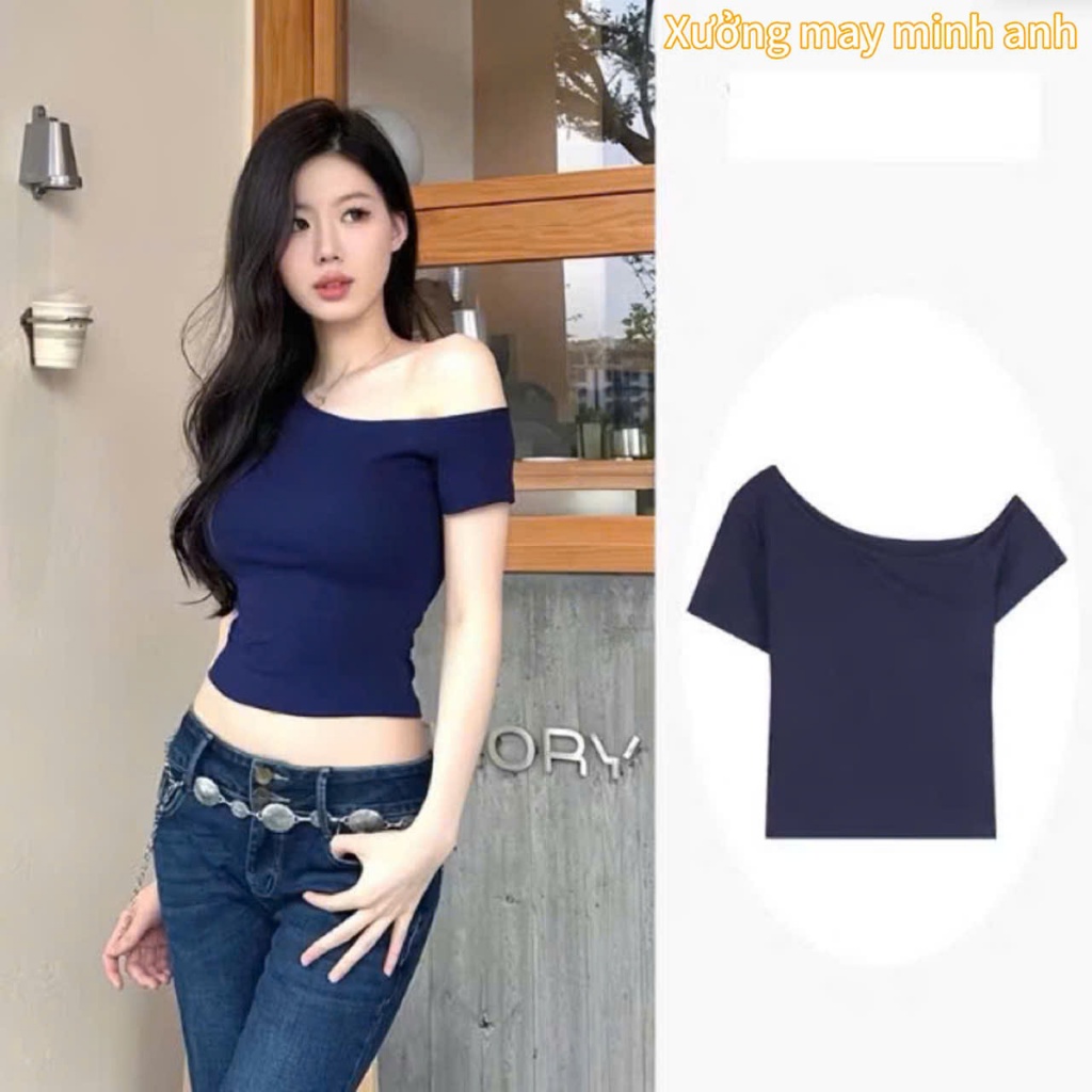 Áo Thun Ngắn Tay Cổ Trễ Nhiều Màu Dành Cho Nữ Mùa Hè Phong Cách Mới MA378 | BigBuy360 - bigbuy360.vn