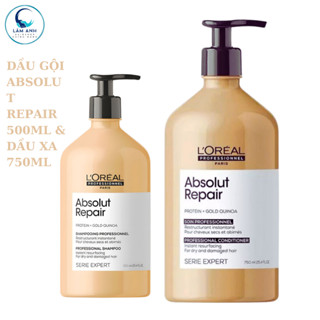  Dầu Gội Và Dầu Xả Serie Expert Absolut Repair Gold Giúp Phục Hồi Chuyên Sâu Tóc Hư Tổn Toàn Diện 