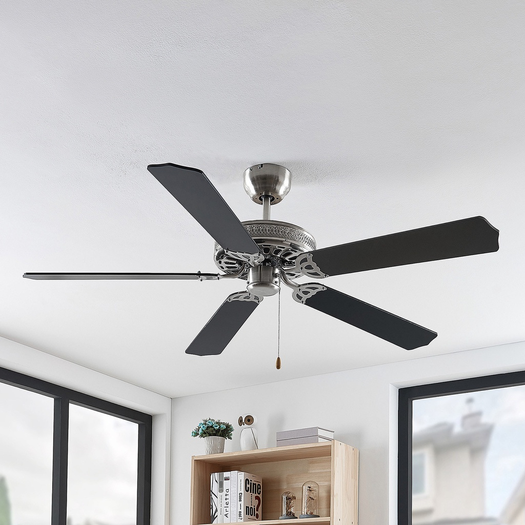 Quạt Trần Lindby Ruhne, Cánh Gỗ, Có Điều Khiển, Siêu Sang, Nhập Đức, BH 12 Tháng, Giadungnhap