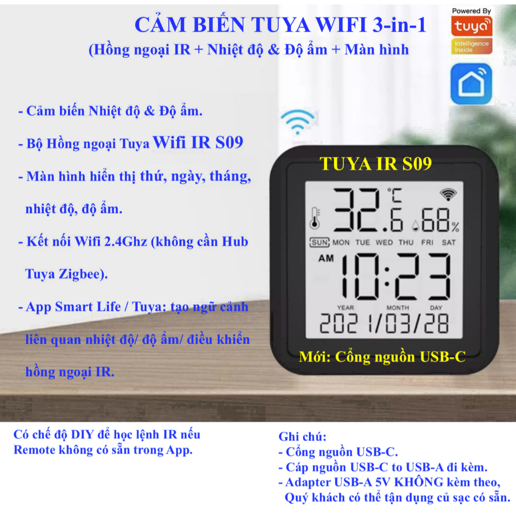 Bộ điều khiển Hồng ngoại IR, S16Pro, S16, S11, S09, S06Pro, S18, Tuya Smart Life, Home Assistant (Ha